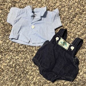 CPK clothes cabbage patch kids denim overalls boy DOLL outfit